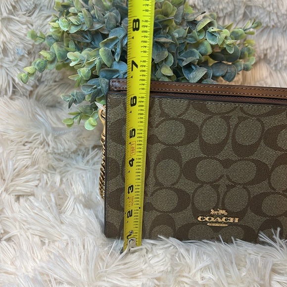 Coach Slim Crossbody Gold/Khaki Saddle - Picture 10 of 14
